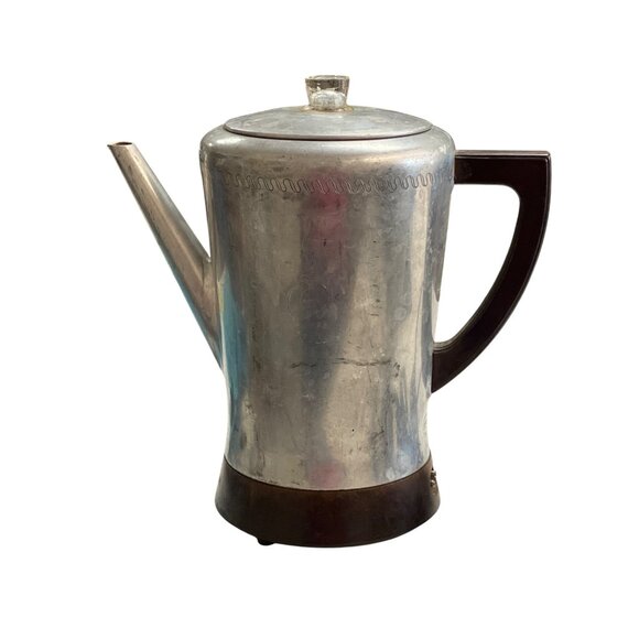 Vintage West Bend Flavo-Matic 8-Cup Electric Percolator Coffee Maker Aluminum & - Picture 3 of 10